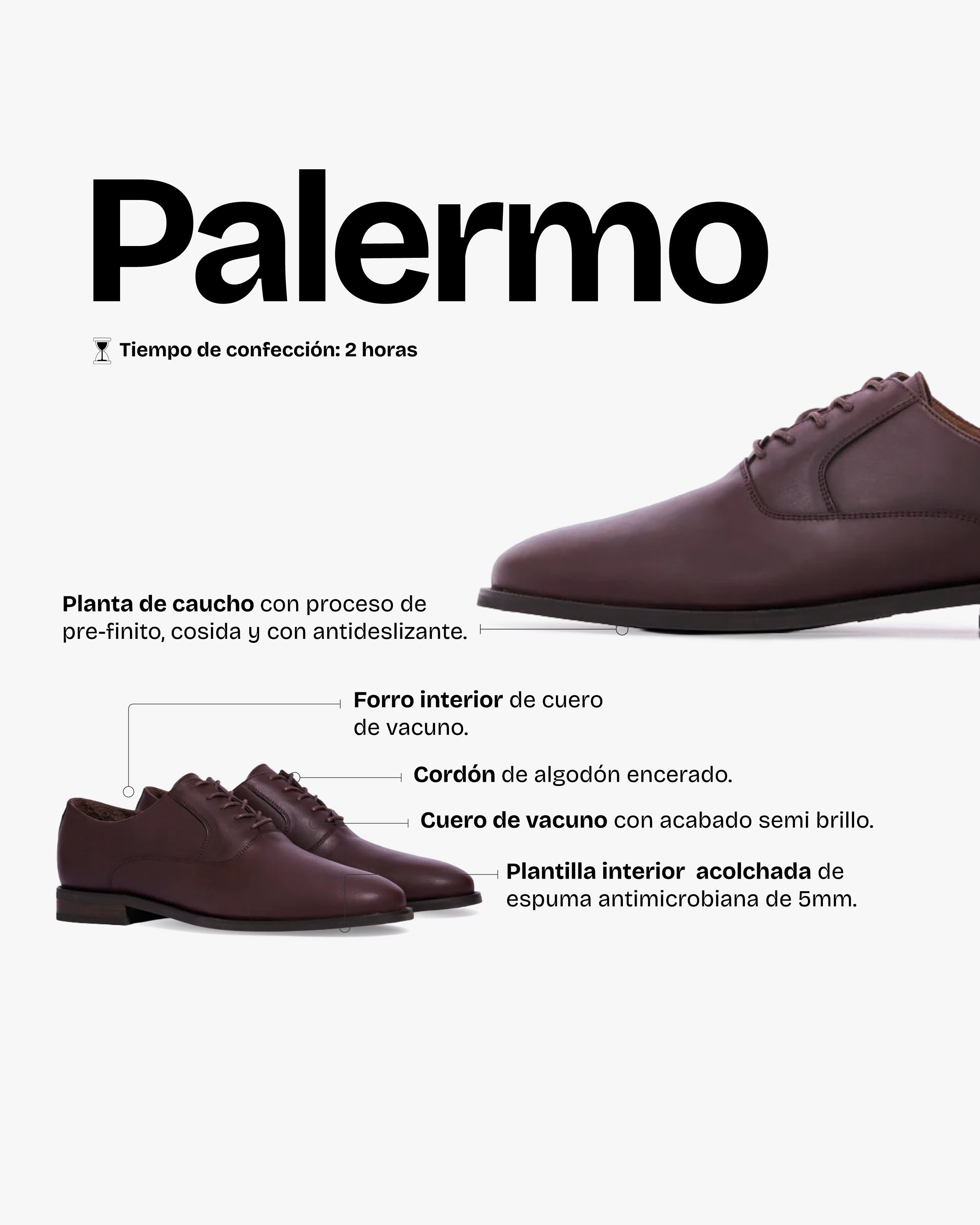 Zapato Hombre Palermo Brandy