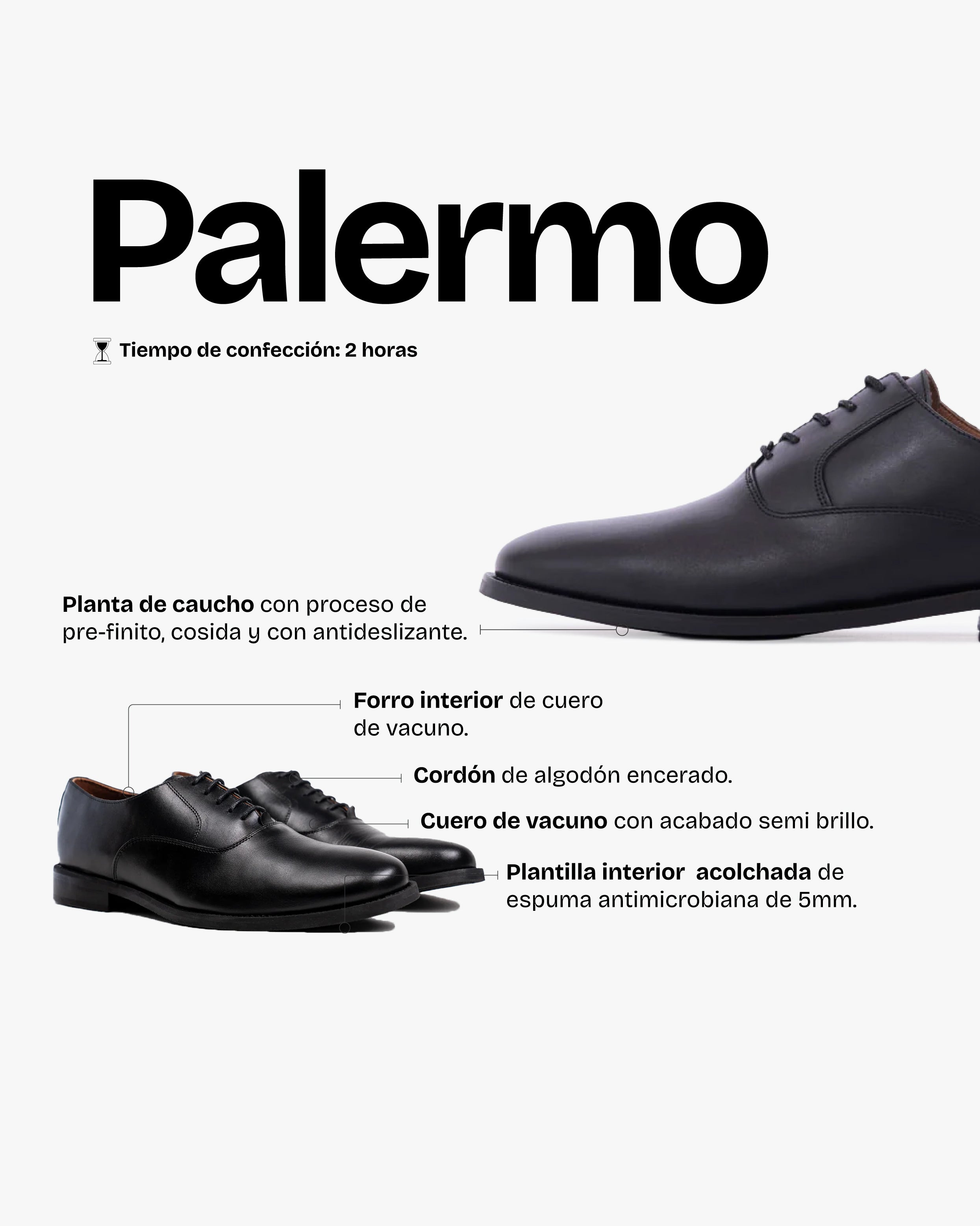 Zapato Hombre Palermo Negro