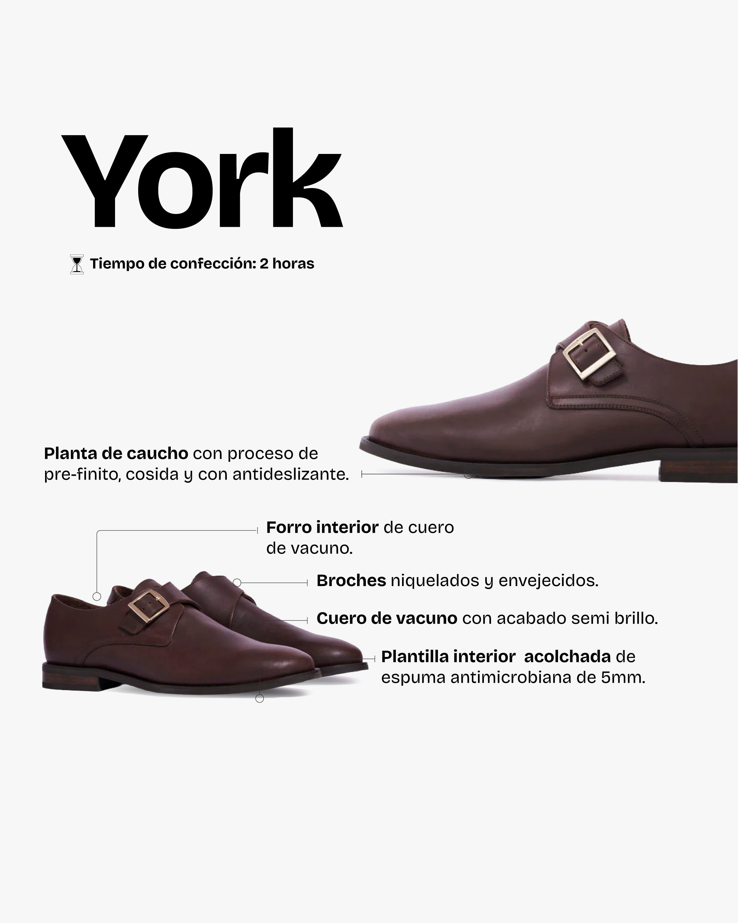 Zapato Hombre York Brandy