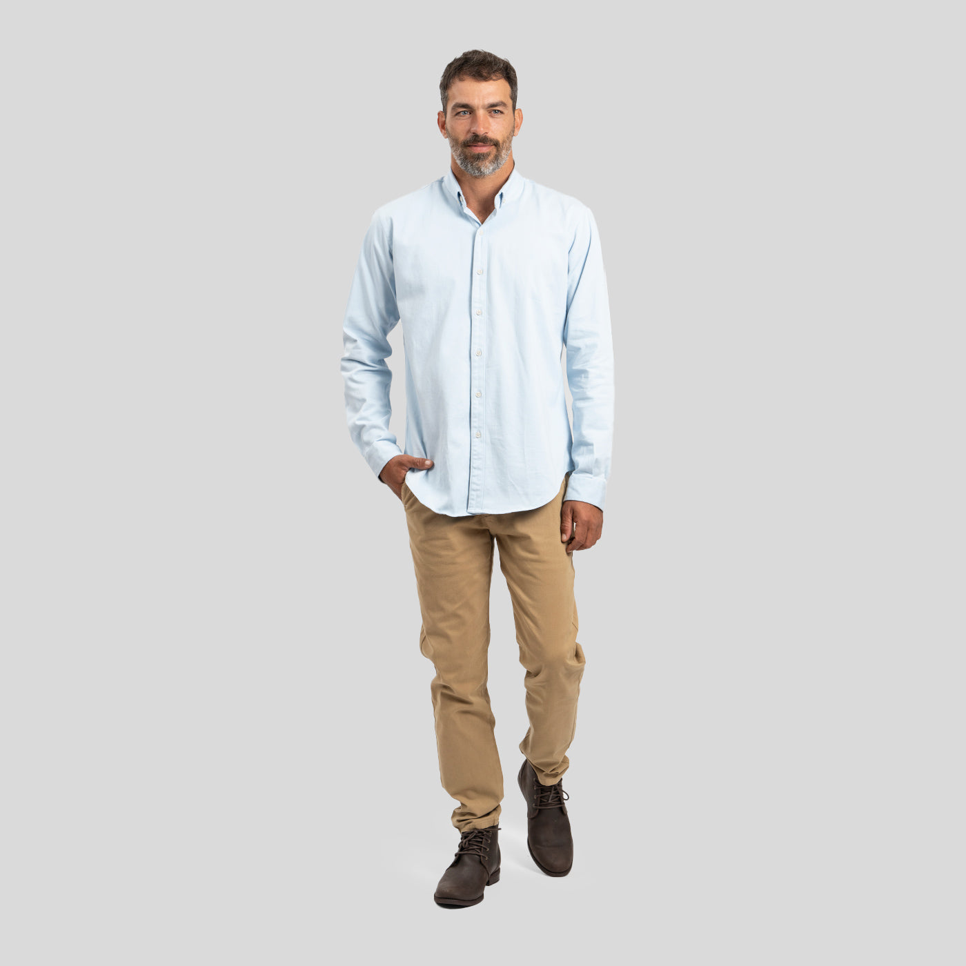 Camisa Drill Celeste