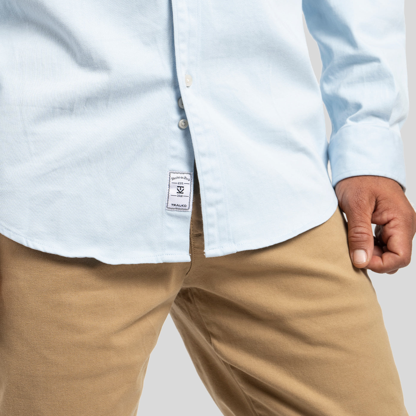 Camisa Drill Celeste