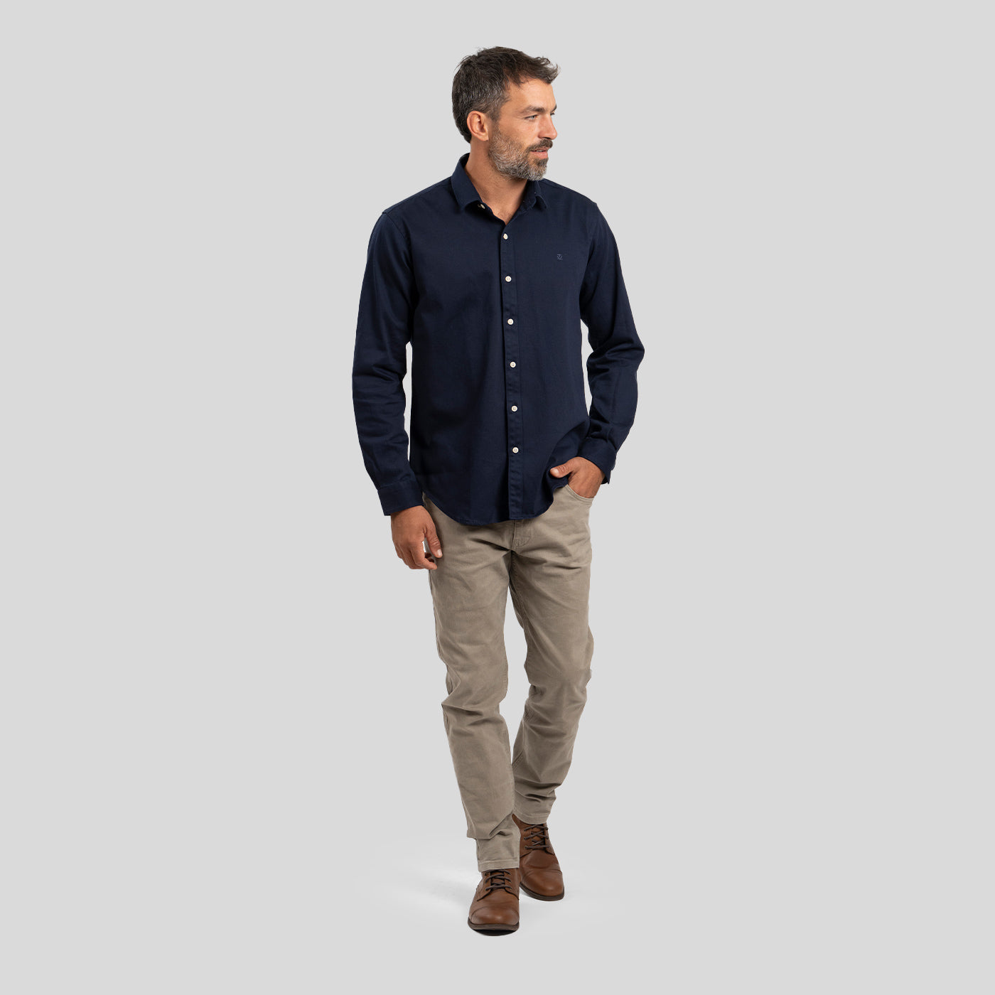 Camisa Drill Navy