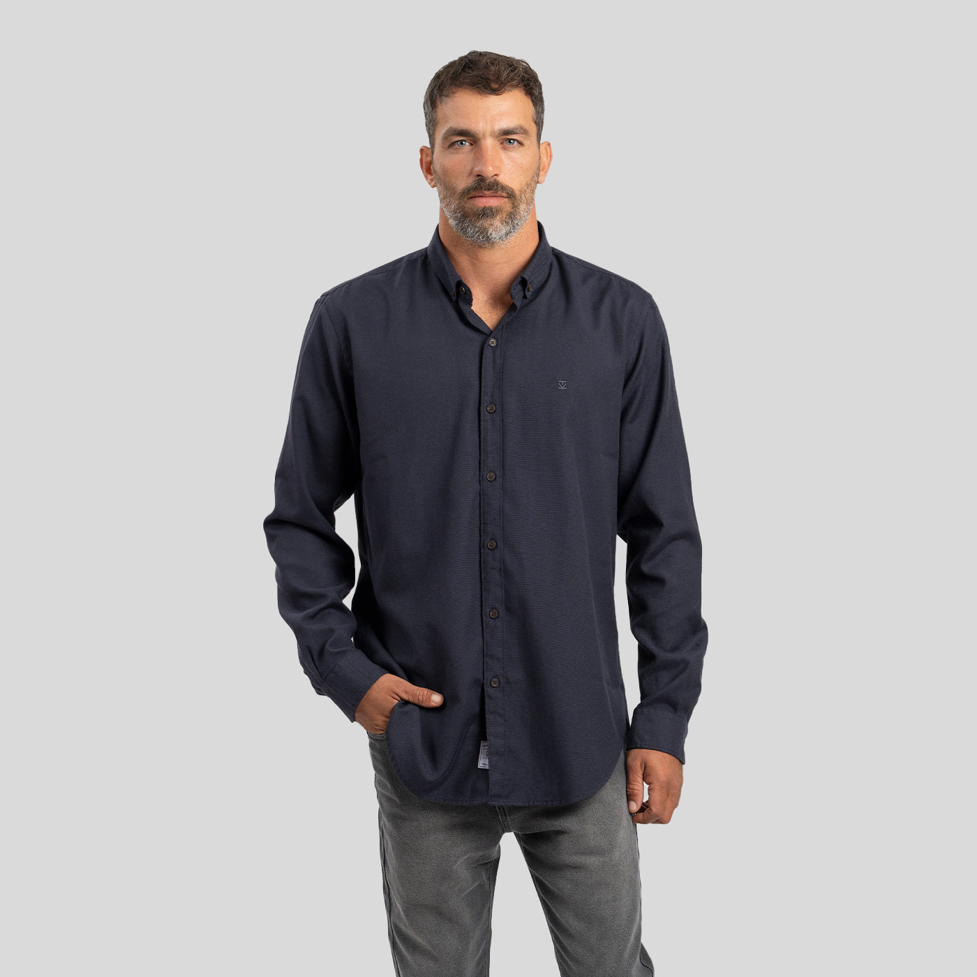 Camisa Oxford Navy