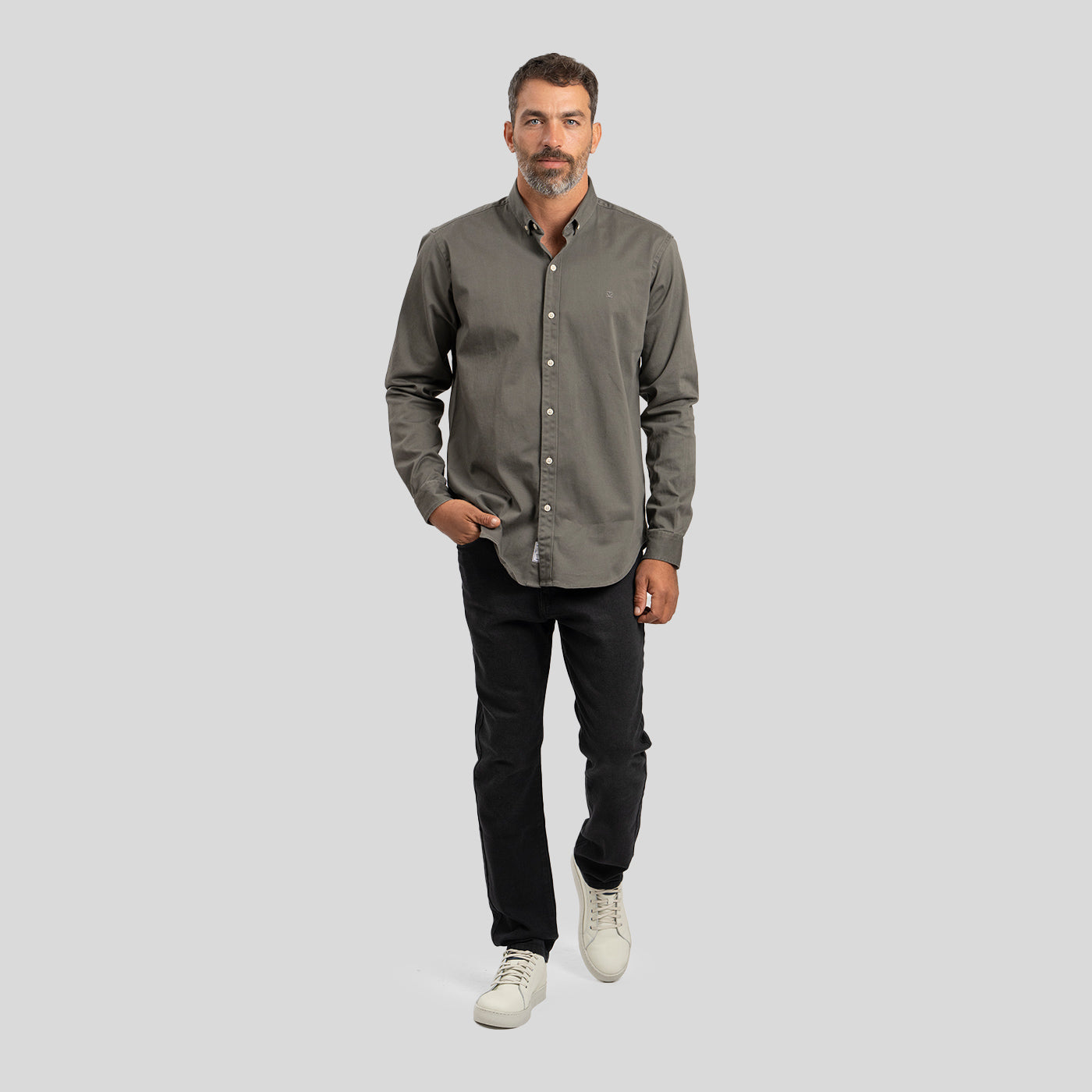 Camisa Drill Olivo