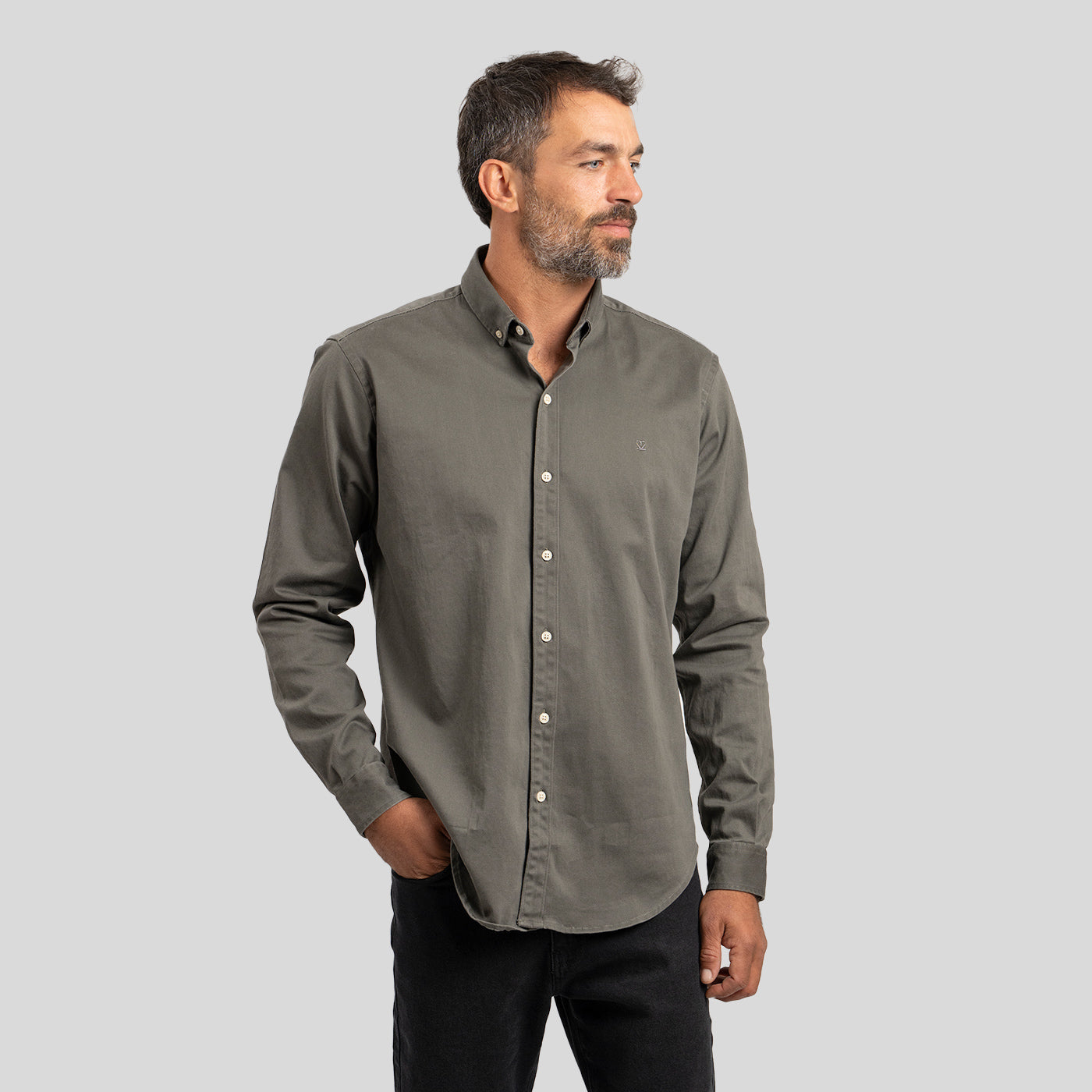 Camisa Drill Olivo
