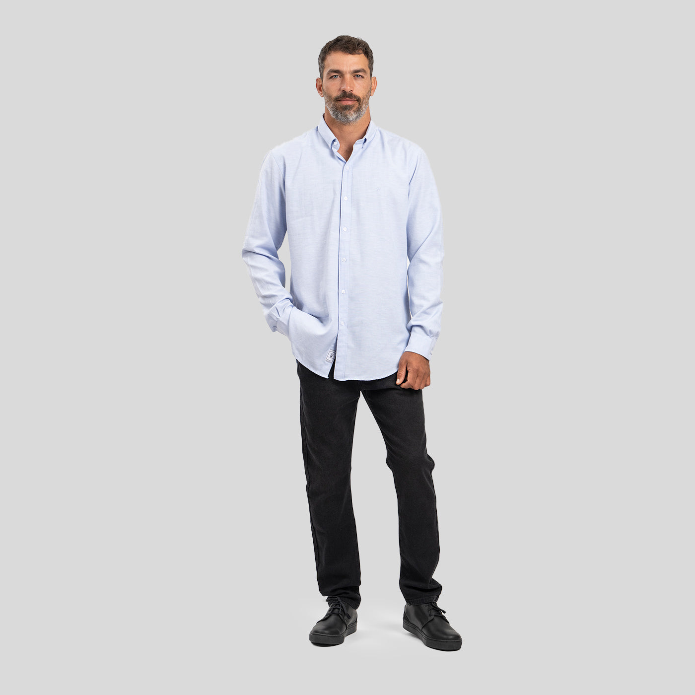 Camisa Oxford Celeste