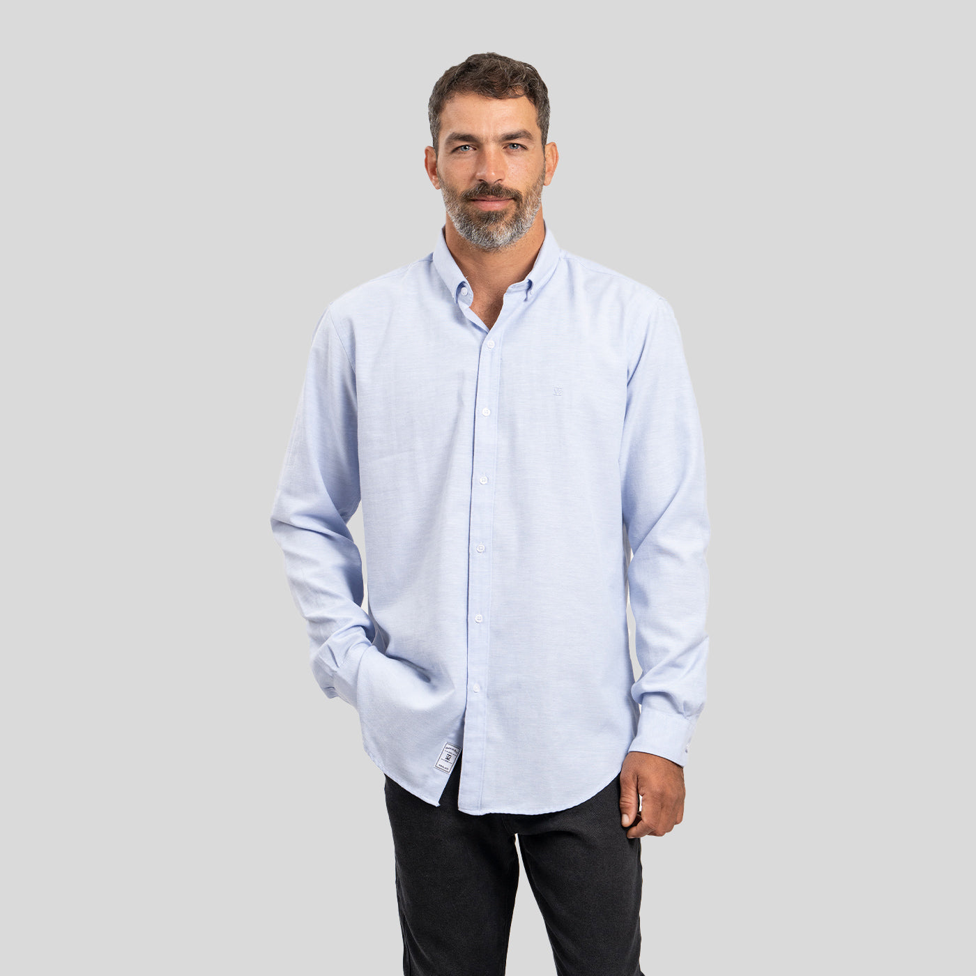 Camisa Oxford Celeste