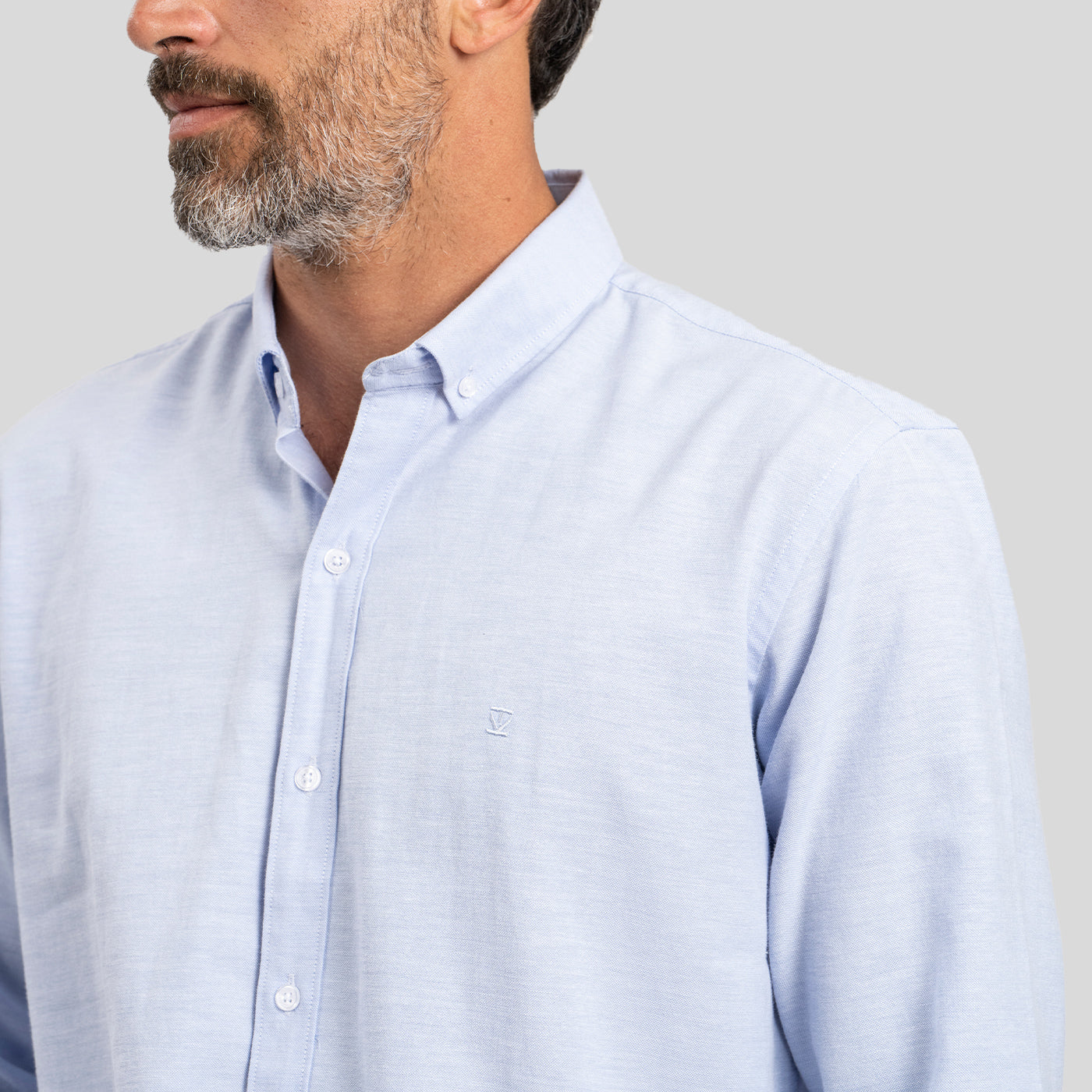 Camisa Oxford Celeste