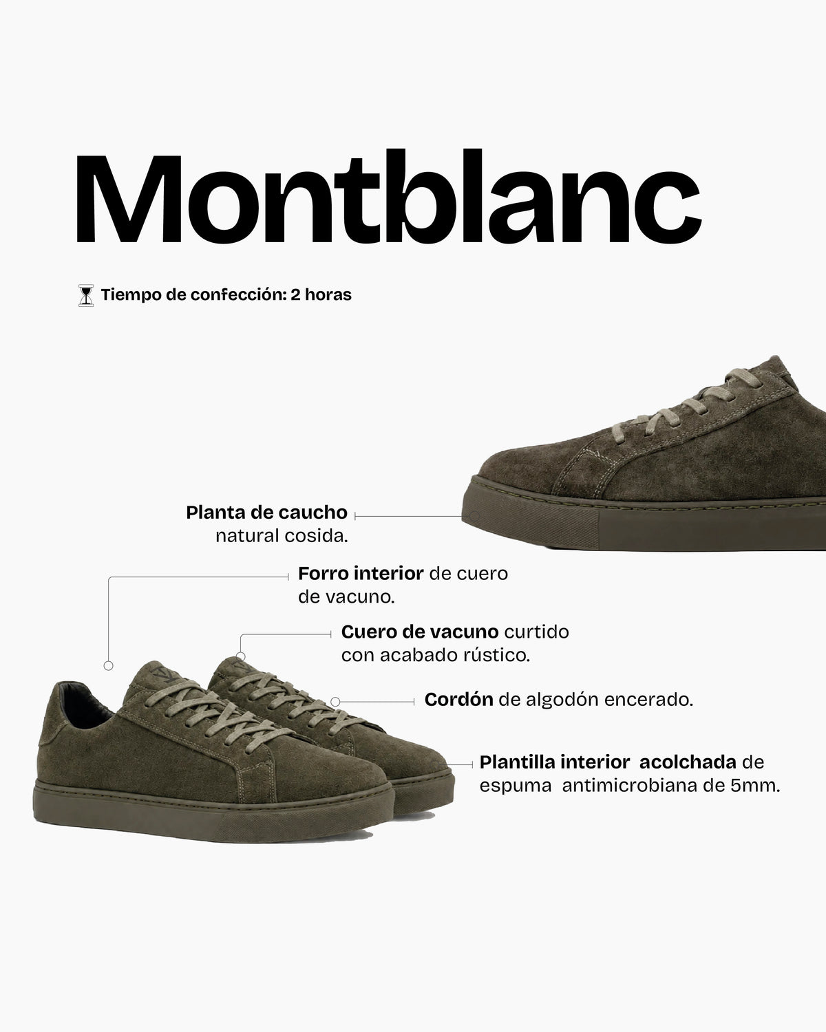 Zapatilla Hombre Montblanc Musgo - Trauko